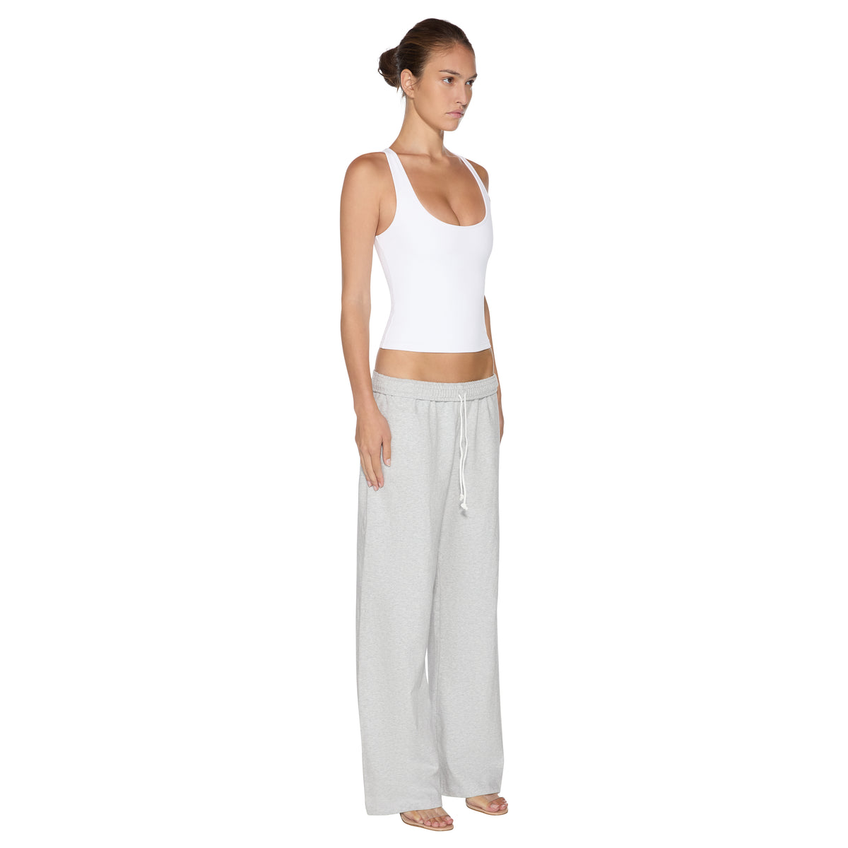 White Racer Tank Top