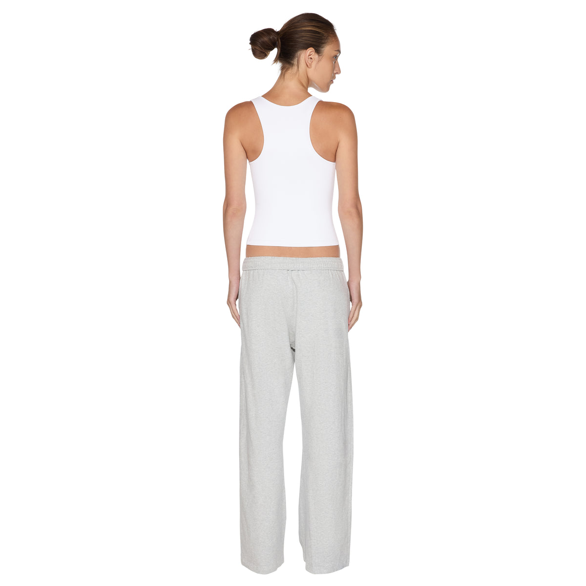 White Racer Tank Top