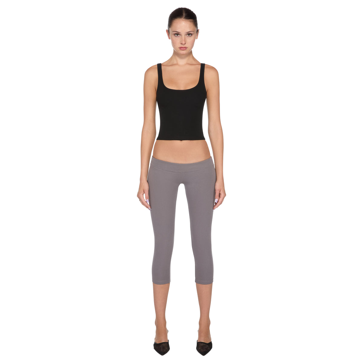 Black Ribbed Tank Top