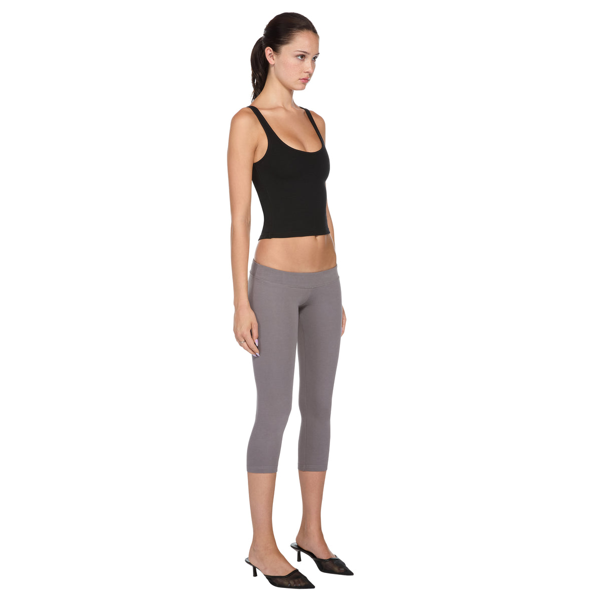 Black Ribbed Tank Top