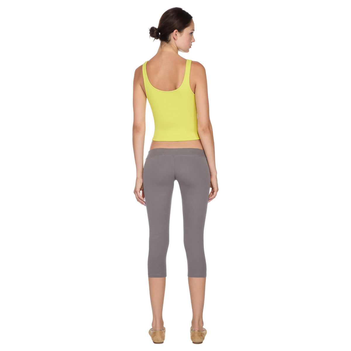 Yellow Ribbed Tank Top