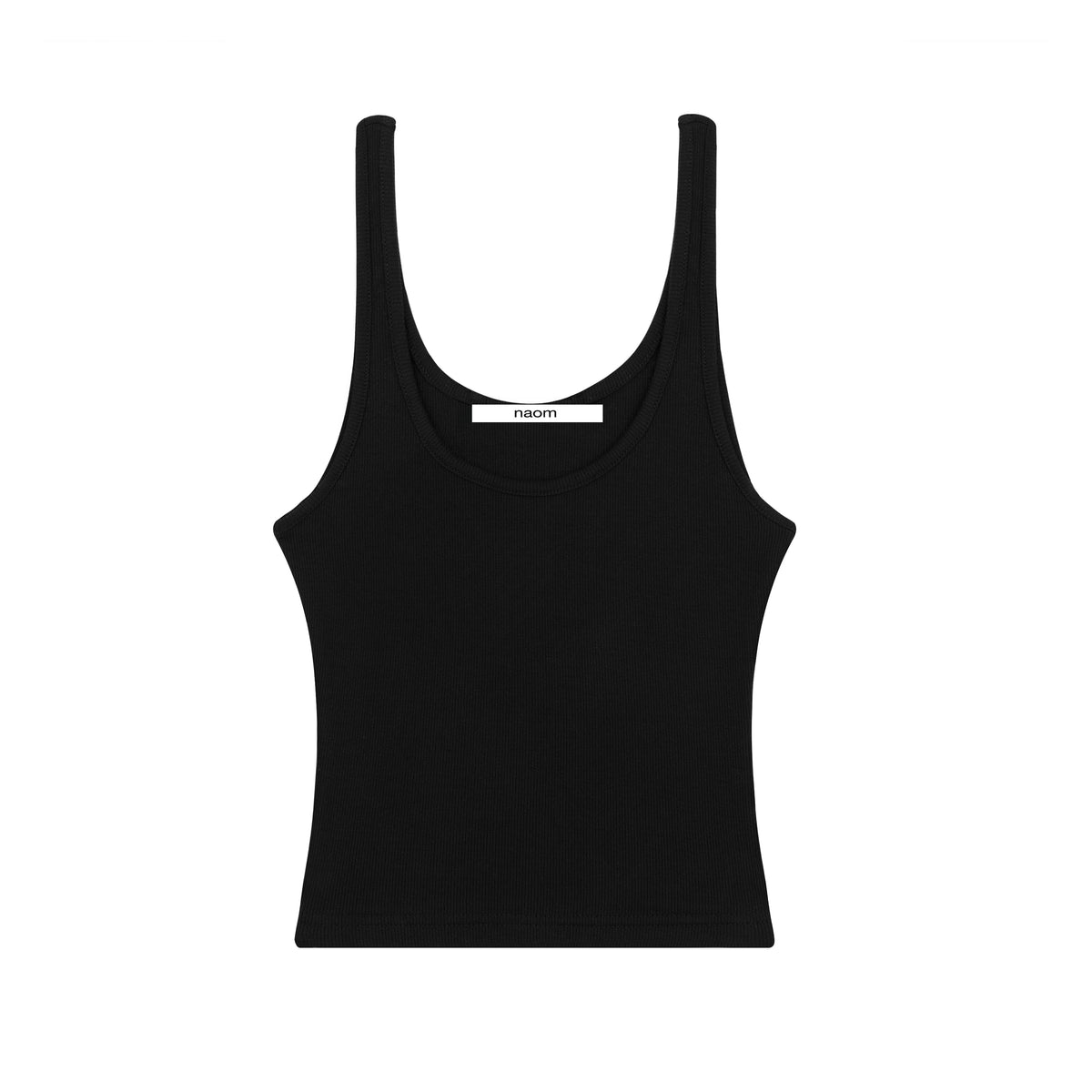 Black Ribbed Tank Top