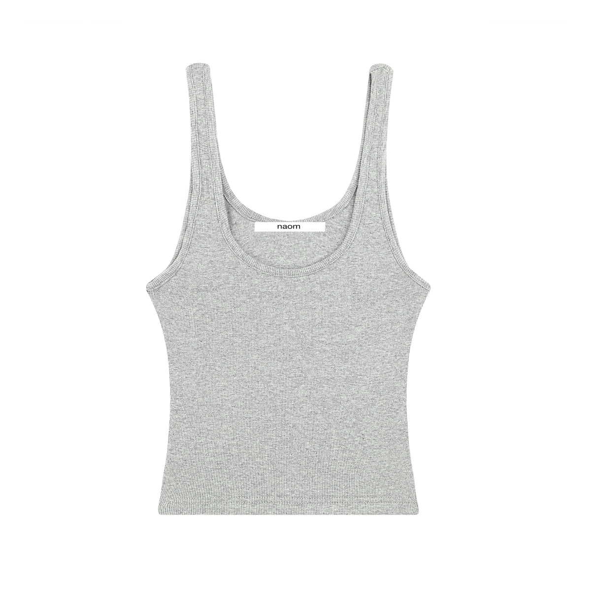 Dark Gray Ribbed Tank Top