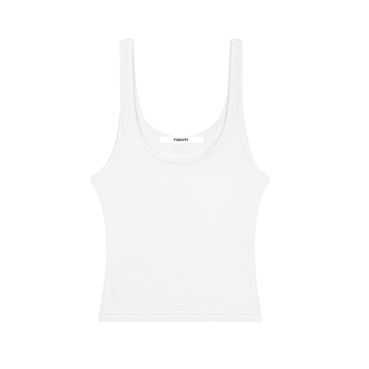 White Ribbed Tank Top