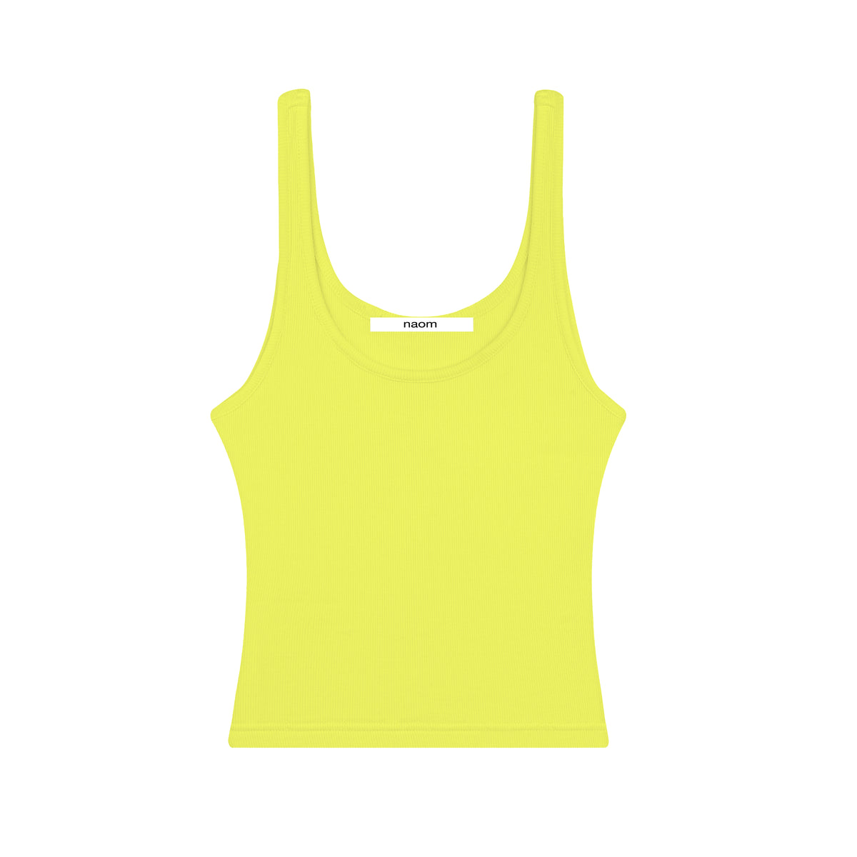 Yellow Ribbed Tank Top